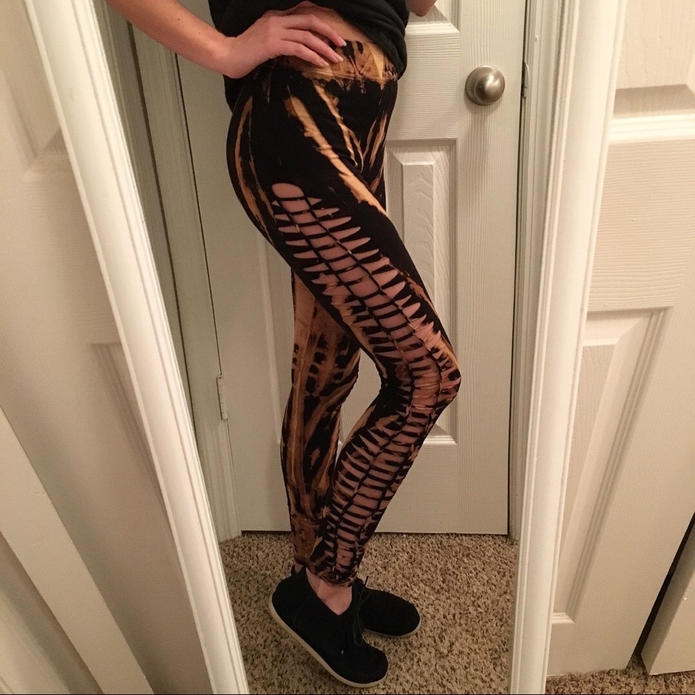 Braided & Dyed festival leggings